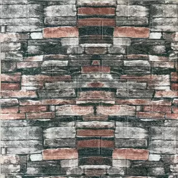 Tapet 3D caramida si piatra, auto-adeziv pentru interior, 70 x 77 cm imagine