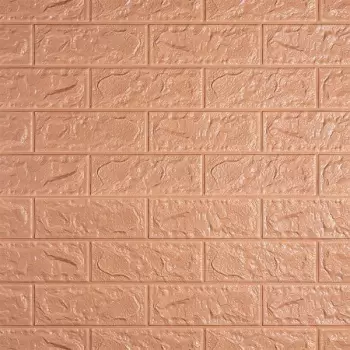 Tapet 3D caramizi maro, auto-adeziv pentru interior, 70 x 77 cm imagine