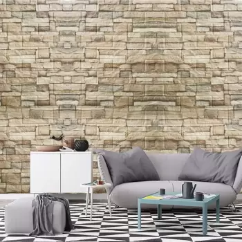 Tapet 3D caramizi retro, auto-adeziv pentru interior, 70 x 77 cm imagine