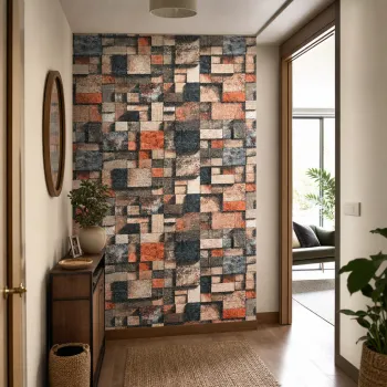 Tapet Autoadeziv 3D Mozaic Multicolor 70x77 cm Design Modern Usor de Montat imagine