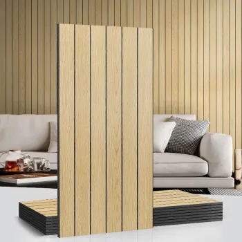 Tapet decorativ autoadeziv, aspect lemn vertical, 30x60cm, model 3D modern, pentru perete interior imagine