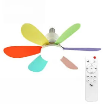 Ventilator de Tavan cu Lampa LED Telecomanda RGB Luminozitate Reglabila imagine
