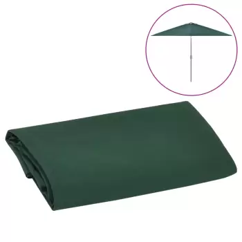 vidaXL Panza de schimb umbrela de soare de gradina, verde, 300 cm imagine